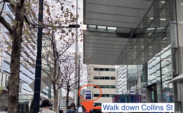 Walking down Collins Street toward Melbourne Quarter
